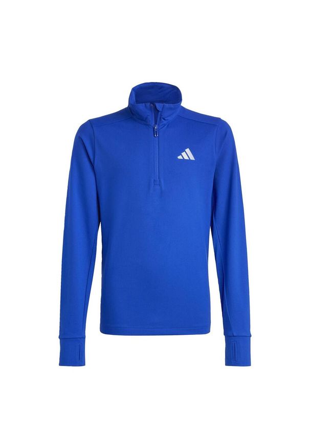 Adidas - AEROREADY Half-Zip Long Sleeve Tee. Kolor: szary, niebieski, wielokolorowy. Materiał: materiał. Długość rękawa: długi rękaw. Sport: joga i pilates