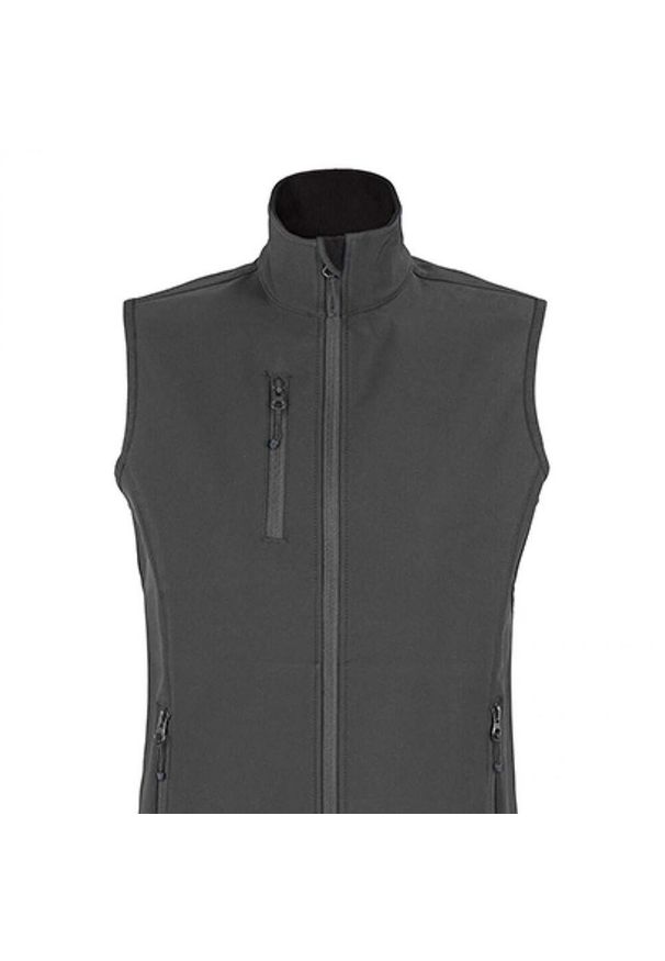 SOL'S - Ocieplacz Damski Falcon Softshell Zapinany Na Zamek Błyskawiczny. Kolor: wielokolorowy, szary, brązowy. Materiał: softshell