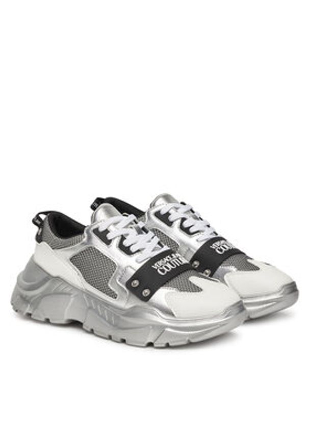 Versace Jeans Couture Sneakersy 79YA3SC4 Biały. Kolor: biały. Materiał: skóra