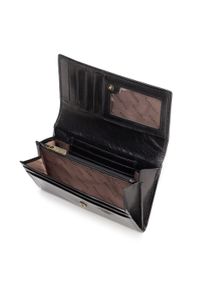 Wittchen - Damski portfel skórzany z kieszonką na zamek. Kolor: czarny. Materiał: skóra #5