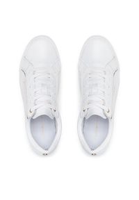 TOMMY HILFIGER - Tommy Hilfiger Sneakersy Signature Sneaker FW0FW06322 Biały. Kolor: biały. Materiał: skóra