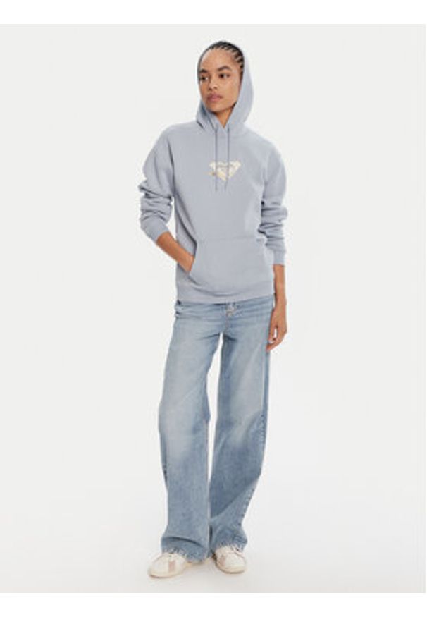 Roxy Bluza ERJFT05028 Błękitny Regular Fit. Kolor: niebieski. Materiał: bawełna