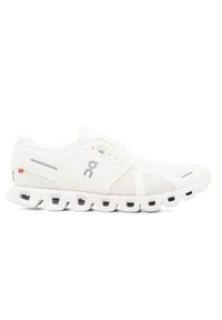 Buty do biegania męskie On Running Cloud 5. Zapięcie: sznurówki. Kolor: biały. Materiał: tkanina, materiał, syntetyk. Szerokość cholewki: normalna. Sport: bieganie