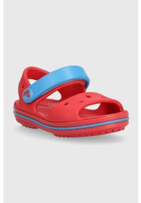 Crocs sandały Crocband 12856 kolor czerwony. Zapięcie: rzepy. Kolor: czerwony. Materiał: materiał, guma. Wzór: gładki #3