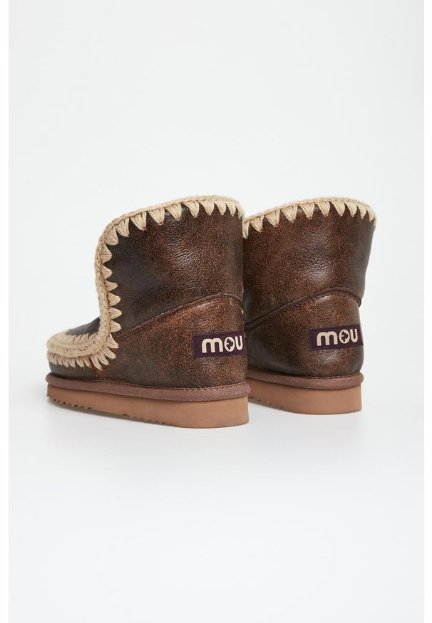 Mou - Śniegowce damskie skórzane MOU. Materiał: skóra