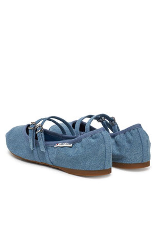 Tommy Jeans Baleriny Ballerina Denim EN0EN02782 Niebieski. Kolor: niebieski. Materiał: materiał