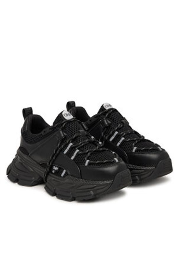 Buffalo Sneakersy Saturn Lace 1410131 Czarny. Kolor: czarny. Materiał: skóra