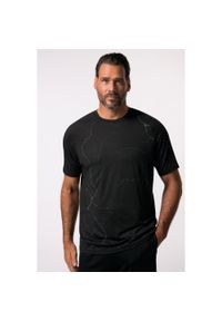 JAY-PI - Męska Koszulka funkcyjna fitness rękaw 1/2 do 7 XL. Kolekcja: plus size. Kolor: czarny. Materiał: poliester, materiał. Sport: fitness