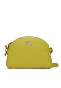 Calvin Klein Torebka Re-Lock Seasonal Crossbody Md K60K611444 Żółty. Kolor: żółty. Materiał: skórzane