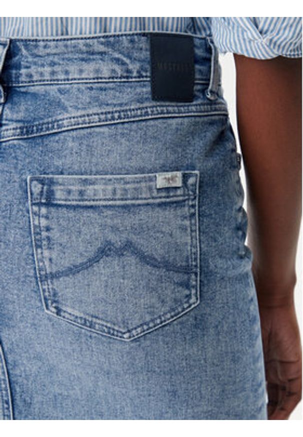 Mustang Spódnica jeansowa Eureka 1016225 Niebieski Slim Fit. Kolor: niebieski. Materiał: bawełna
