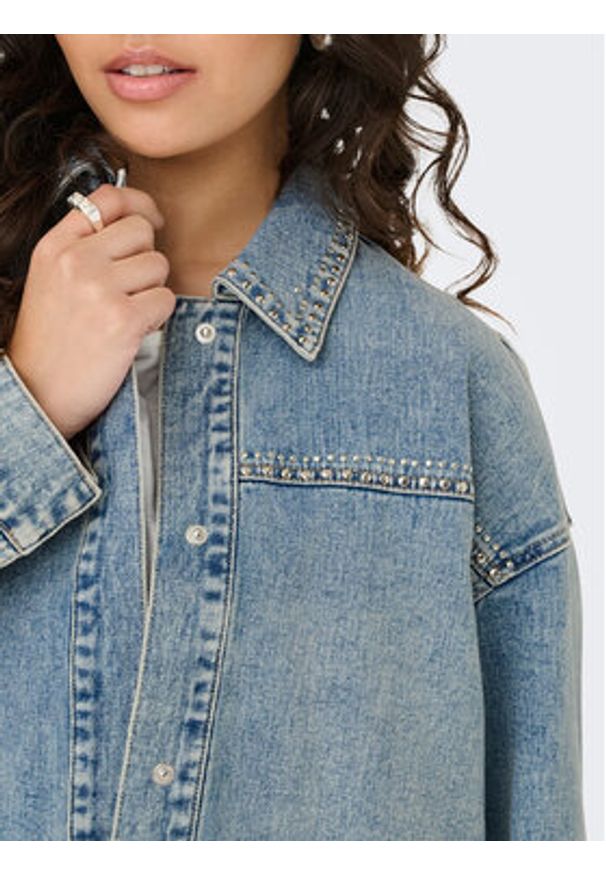 JDY Kurtka jeansowa Aspen 15351405 Niebieski Regular Fit. Kolor: niebieski. Materiał: bawełna