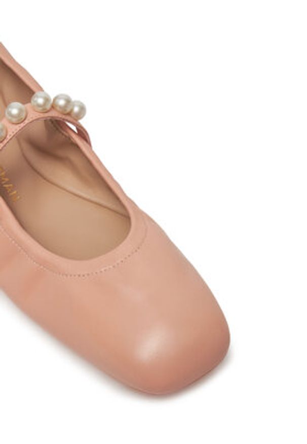 Stuart Weitzman Baleriny Goldie Ballet SF896 Beżowy. Kolor: beżowy. Materiał: skóra