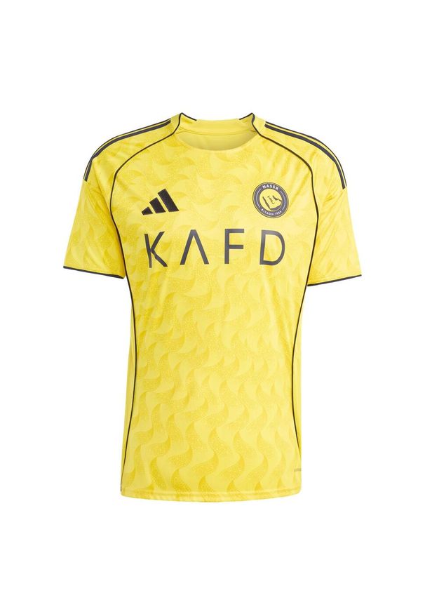 Adidas - Koszulka podstawowa Al Nassr FC 25/26. Kolor: żółty, niebieski, wielokolorowy. Sport: piłka nożna
