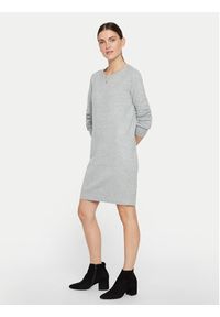 Vero Moda Sukienka dzianinowa 10215523 Szary Relaxed Fit. Kolor: szary. Materiał: syntetyk #4