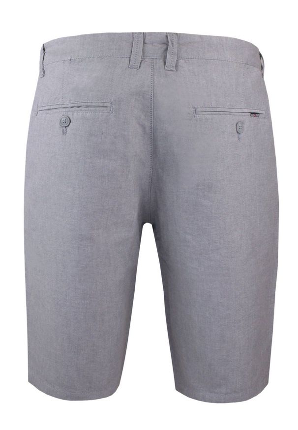 Bawełniane Męskie Krótkie Spodenki (Szorty) - Pako Jeans - Popielate. Kolor: szary. Materiał: bawełna. Długość: krótkie. Sezon: lato. Styl: klasyczny