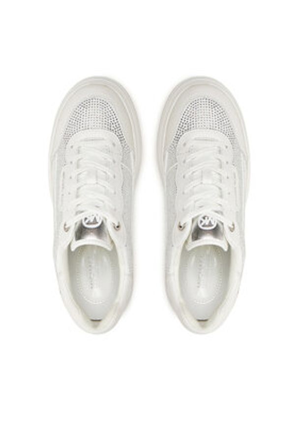 MICHAEL Michael Kors Sneakersy Hayes 43R4HYFS1D Biały. Kolor: biały. Materiał: skóra