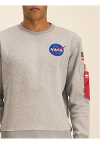 Alpha Industries Bluza Space Shuttle 178307 Szary Regular Fit. Kolor: szary. Materiał: bawełna #7