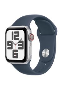 APPLE - Smartwatch Apple Watch SE GPS+Cellular 44mm aluminium Srebrny | Sztormowy Błękit pasek sportowy S/M. Rodzaj zegarka: smartwatch. Kolor: srebrny. Styl: sportowy