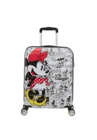 AMERICAN TOURISTER - Walizka kabinowa American Tourister Wavebreaker Disney. Kolor: biały. Wzór: motyw z bajki