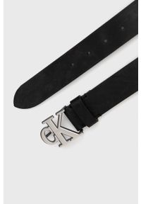Calvin Klein Jeans Pasek skórzany męski kolor czarny. Kolor: czarny. Materiał: skóra #2