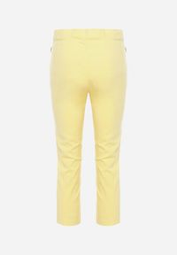 Born2be - Żółte Spodnie o Długości 3/4 z Elastyczną Gumką w Pasie i Wiązaniem Cidasara. Kolor: żółty #3