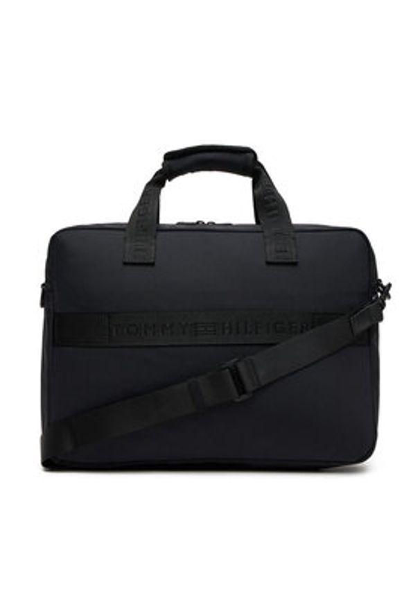 TOMMY HILFIGER - Tommy Hilfiger Torba na laptopa Th Commuter Computer Bag AM0AM13612 Czarny. Kolor: czarny. Materiał: materiał