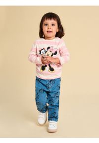 Sinsay - Jeansy z polarem wewnątrz Minnie Mouse - niebieski. Kolor: niebieski. Materiał: jeans, polar. Wzór: motyw z bajki #1