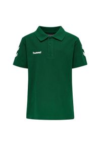 Koszulka tenisowa polo dla dzieci Hummel Go Kids Cotton Polo. Typ kołnierza: polo. Kolor: biały, wielokolorowy, zielony. Sport: tenis