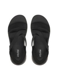 skechers - Skechers Sandały Go Walk Flex Sandal - Glimmer 141489/BBK Czarny. Kolor: czarny. Materiał: materiał #3