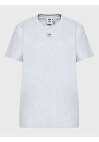 Adidas - adidas T-Shirt Loungewear HL9133 Szary Loose Fit. Kolor: szary. Materiał: bawełna #4