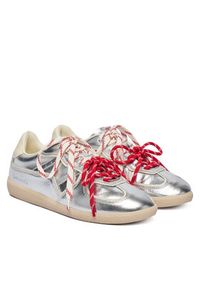 Nokwol Sneakersy August Srebrny. Kolor: srebrny. Materiał: skóra