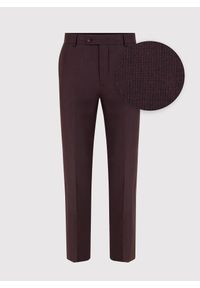 Pako Lorente - PAKO LORENTE – Spodnie garniturowe w kolorze burgundowym. Kolor: czerwony. Materiał: poliester, wiskoza, elastan. Styl: elegancki #3