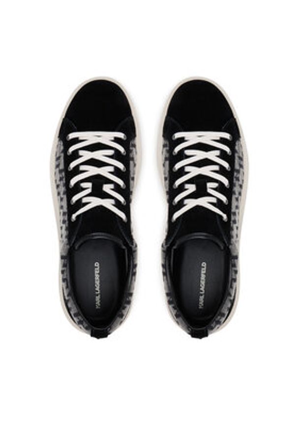 Karl Lagerfeld - KARL LAGERFELD Sneakersy Flint II KL53323 Czarny. Kolor: czarny. Materiał: skóra, zamsz