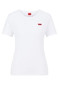 Hugo T-Shirt 50478510 Biały Regular Fit. Kolor: biały. Materiał: bawełna