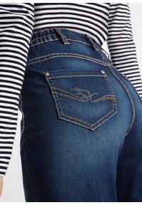 bonprix - Dżinsy ze stretchem straight, high waist. Stan: podwyższony. Kolor: niebieski #2