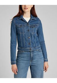 Lee - LEE RIDER JACKET DAMSKA KURTKA JEANSOWA WORN IRIS L54MMWQW 112140282. Materiał: jeans