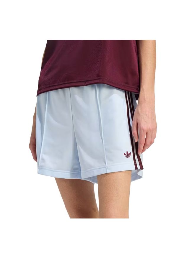 Adidas - Spodenki damskie adidas Originals Classic Firebird KD3670 - niebieskie. Stan: podwyższony. Kolor: niebieski. Materiał: poliester. Wzór: paski