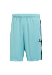 Adidas - Train Essentials Piqué 3-Stripes Training Shorts. Kolor: zielony, czarny, wielokolorowy. Materiał: materiał #2