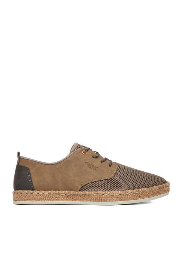 Rieker Espadryle CEO-B2648-64 Beżowy ciemny. Kolor: beżowy. Materiał: materiał