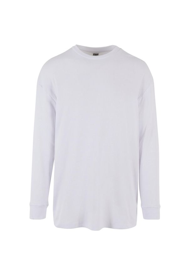 Organiczna prążkowana koszulka z długim rękawem Urban Classics. Kolor: biały. Materiał: prążkowany. Długość rękawa: długi rękaw. Długość: długie