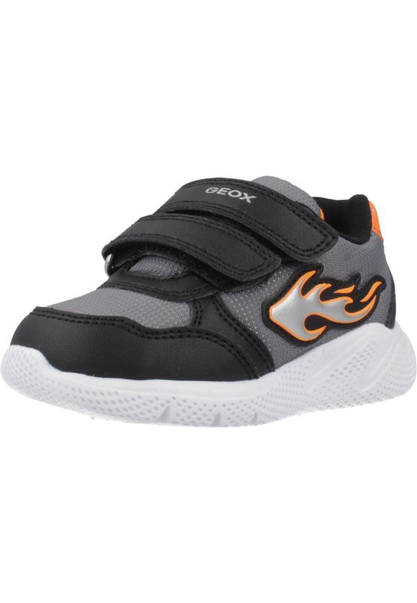 Geox - Buty GEOX B SPRINTYE BOY Czarny. Okazja: na co dzień. Kolor: czarny. Materiał: tkanina, syntetyk