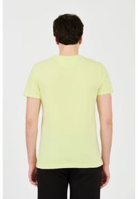 La Martina - LA MARTINA Żółty męski t-shirt z małym logo, Rozmiar M. Kolor: żółty #3