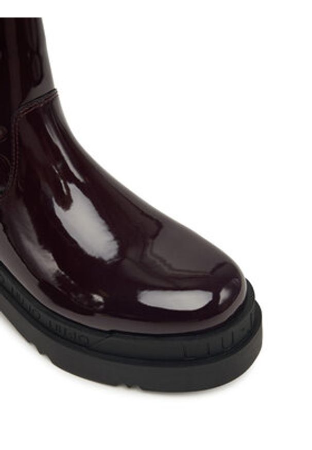 Liu Jo Botki Love 63 SF5067 EX004 Bordowy. Kolor: czerwony. Materiał: skóra