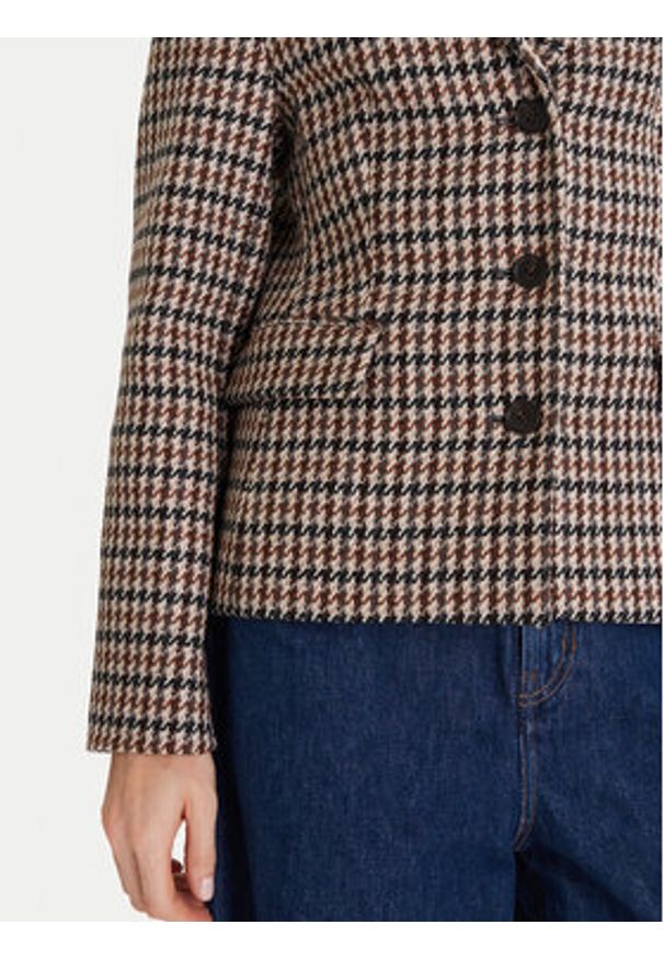 TOMMY HILFIGER - Tommy Hilfiger Marynarka Heritage WW0WW48266 Beżowy Regular Fit. Kolor: beżowy. Materiał: wełna