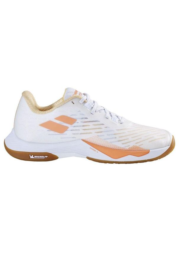 Buty do badmintona damskie Babolat Shadow Tour 5 Women. Kolor: wielokolorowy, biały, żółty