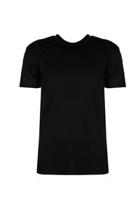 Les Hommes T-shirt | LS234335-469U | Back Lable | Mężczyzna | Czarny. Okazja: na co dzień. Kolor: czarny. Materiał: bawełna, lyocell. Wzór: aplikacja. Styl: casual #3