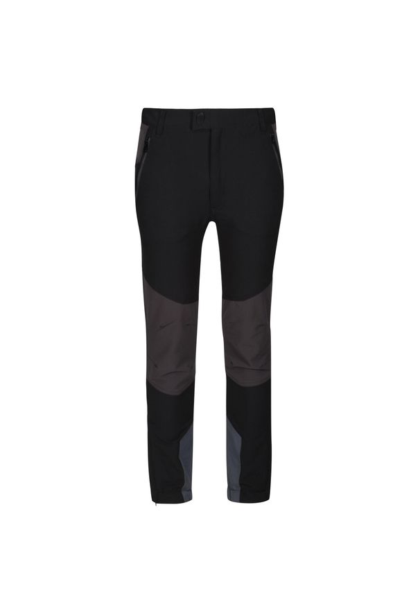 Regatta - Dziecięce Spodnie Trekkingowe Tech Mountain. Kolor: czarny, szary, wielokolorowy, fioletowy. Sezon: lato. Sport: turystyka piesza