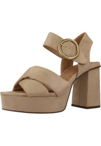 Sandały MTNG 53402M Beżowy. Kolor: beżowy. Materiał: tkanina, skóra, syntetyk. Sport: turystyka piesza #1