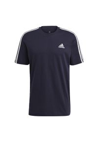 Adidas - Koszulka męska adidas Essentials T-Shirt. Kolor: niebieski, czarny. Długość rękawa: krótki rękaw. Długość: krótkie