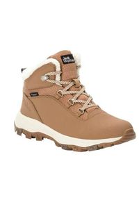 Buty do chodzenia damskie Jack Wolfskin Everquest Texapore Mid. Wysokość cholewki: za kostkę. Zapięcie: sznurówki. Kolor: żółty. Materiał: skóra. Szerokość cholewki: normalna. Sport: turystyka piesza